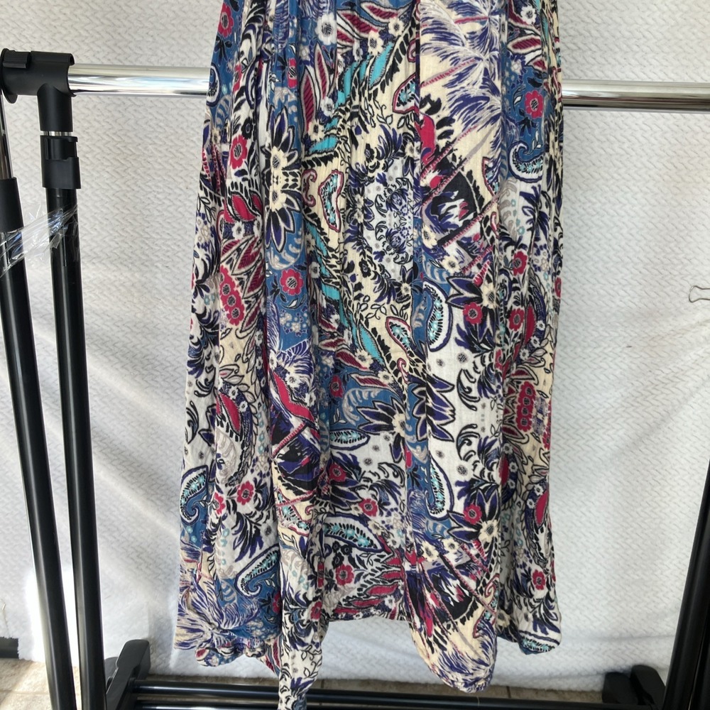 Anthropologie Floral Maxi Dress Small Off the Shoulder Ruffle Boho Wedding - Picture 4 of 10